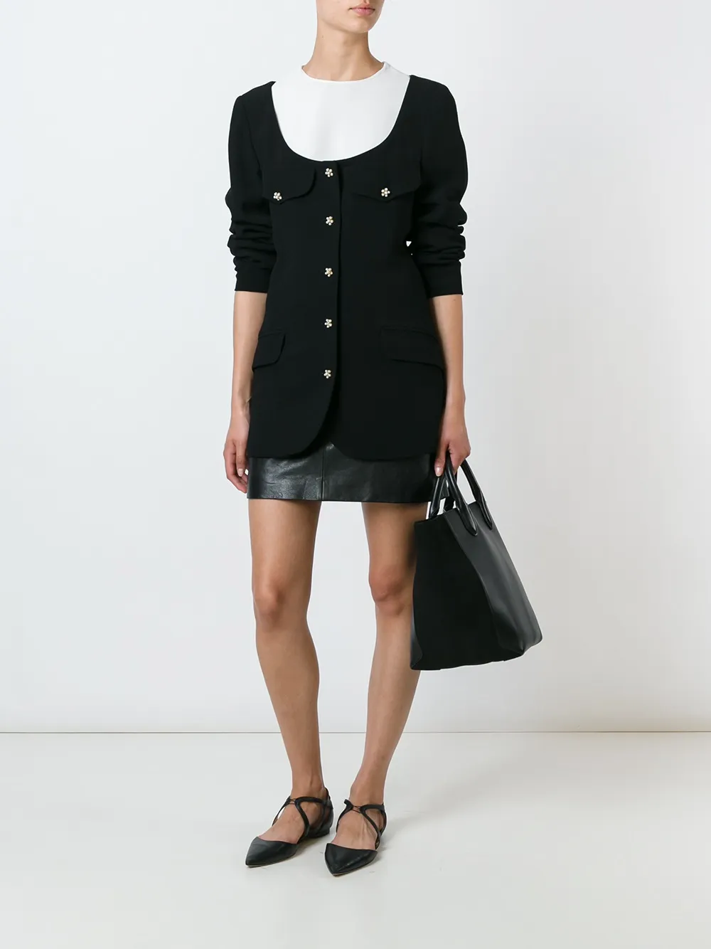 Image 2 of Moschino Pre-Owned scoop neck jacket