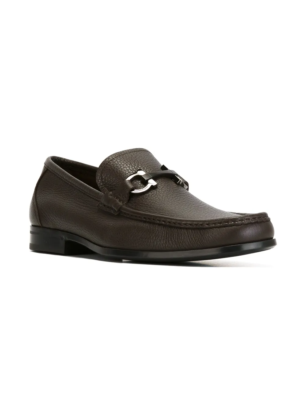 Ferragamo Gancini buckle loafers - Bruin