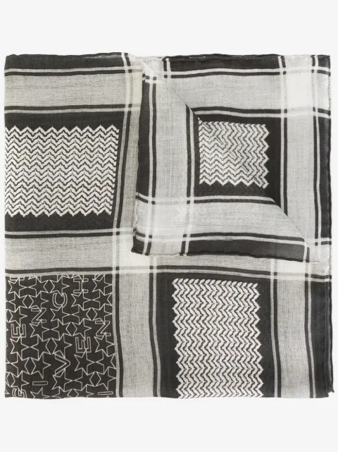 Givenchy contrast print scarf