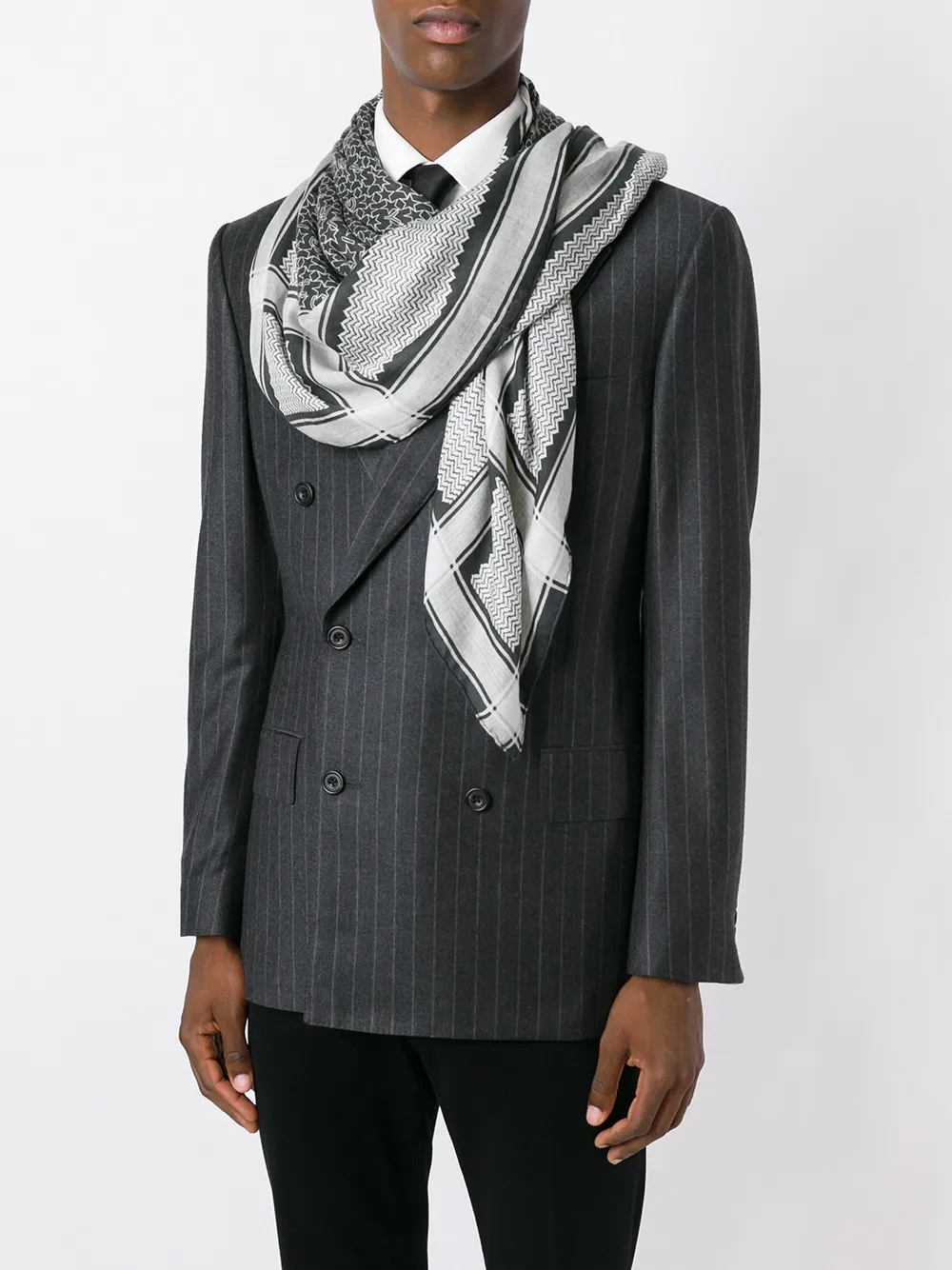 Givenchy contrast print scarf Zwart