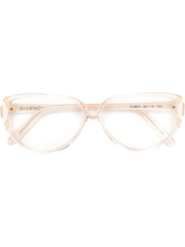 Saint Laurent Pre-owned 1980's Cat Eye Glasses in WHITE