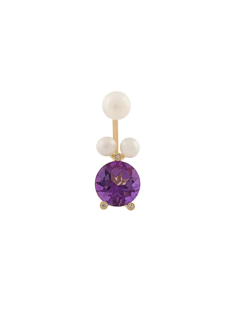 Delfina Delettrez 'Magic Triangle Pearl Piercing' diamond ring