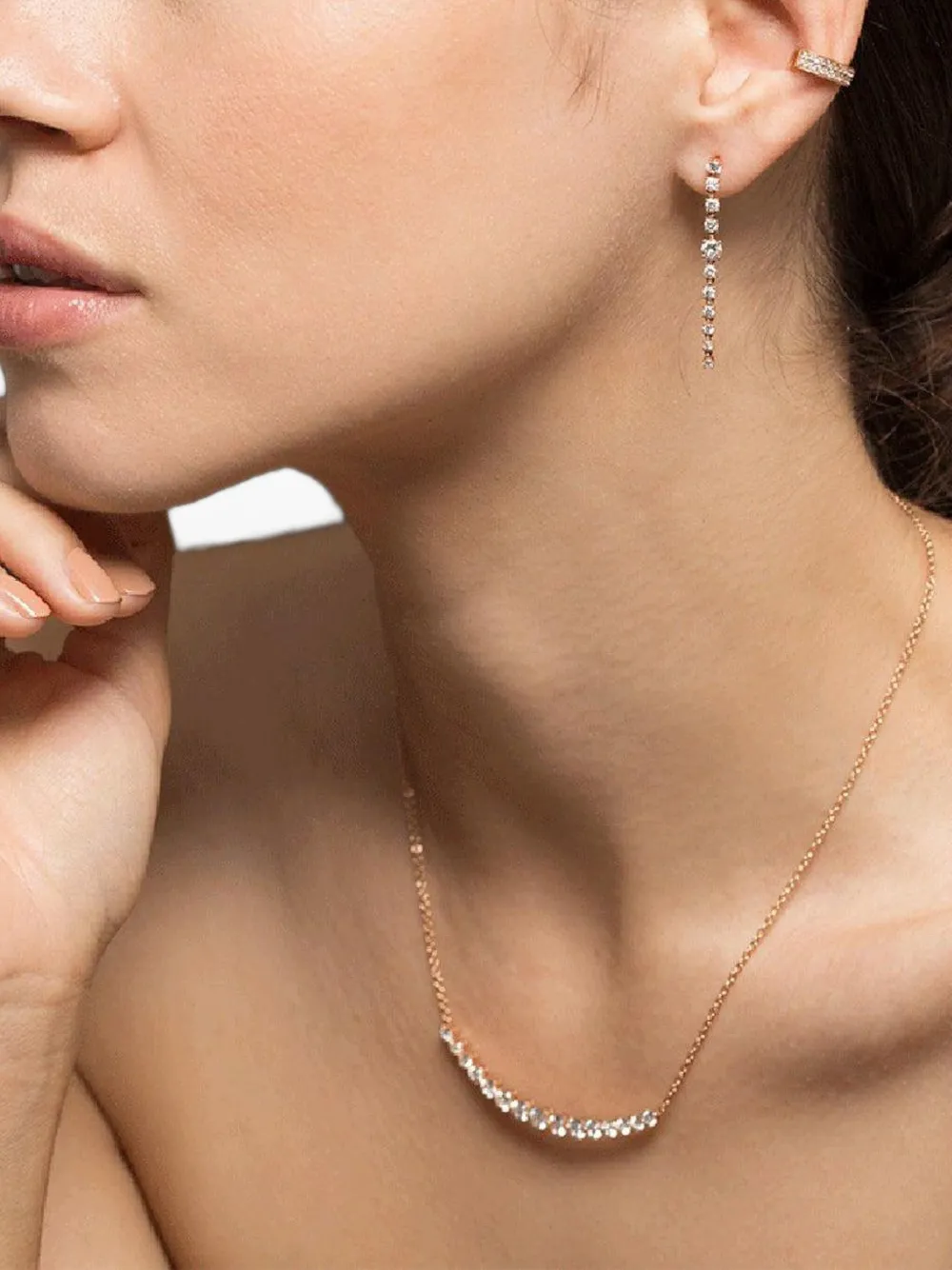 Anita Ko 18K rose gold Double Row diamonds ear cuff | Image 2