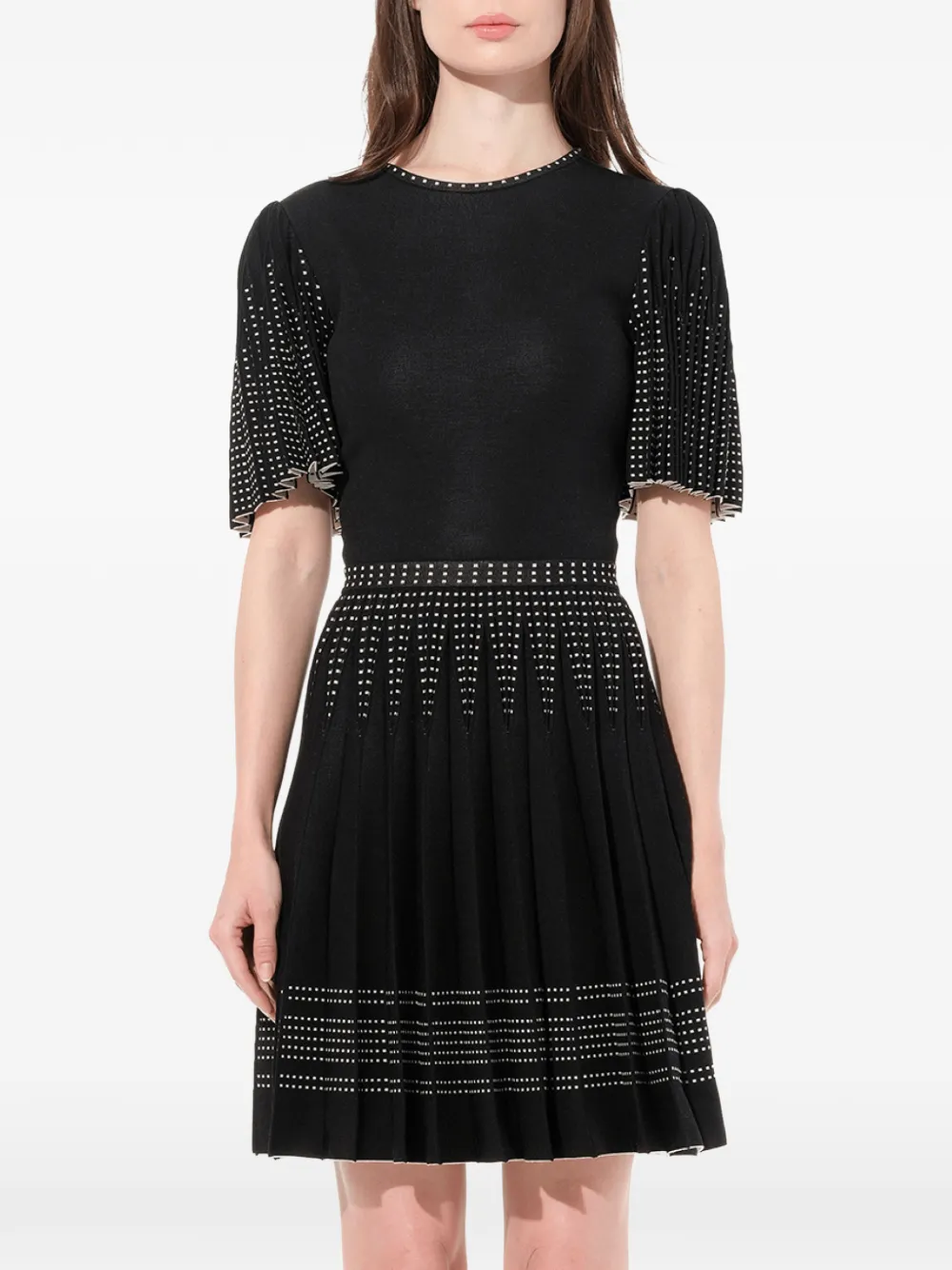 Alexander McQueen pleated knit dress - Black