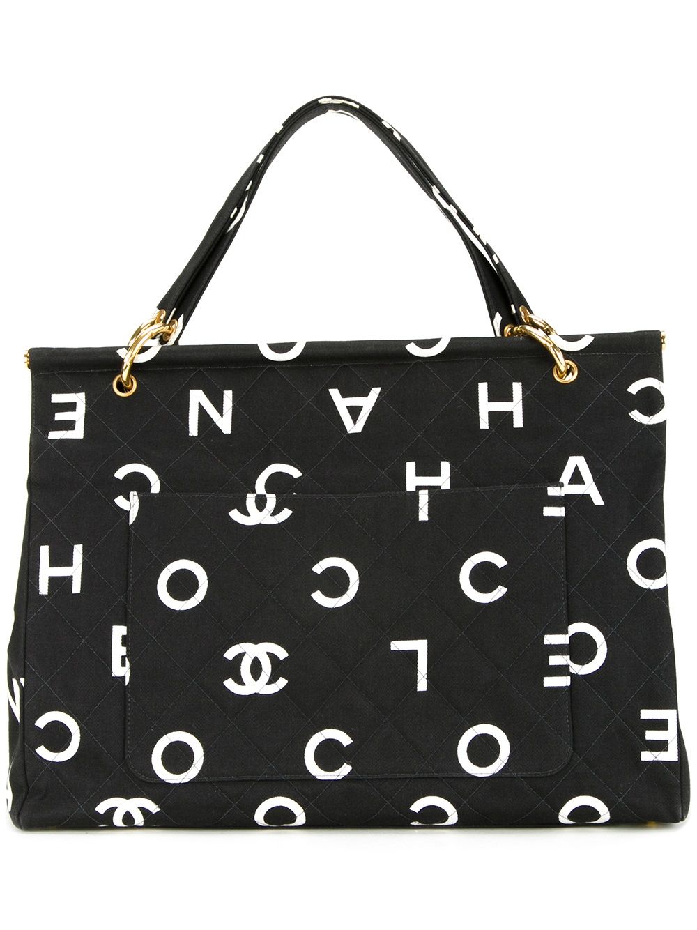 CHANEL logo print tote Women