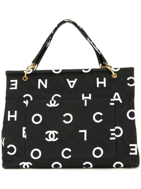 HOT SALE CHANEL logo print tote Women