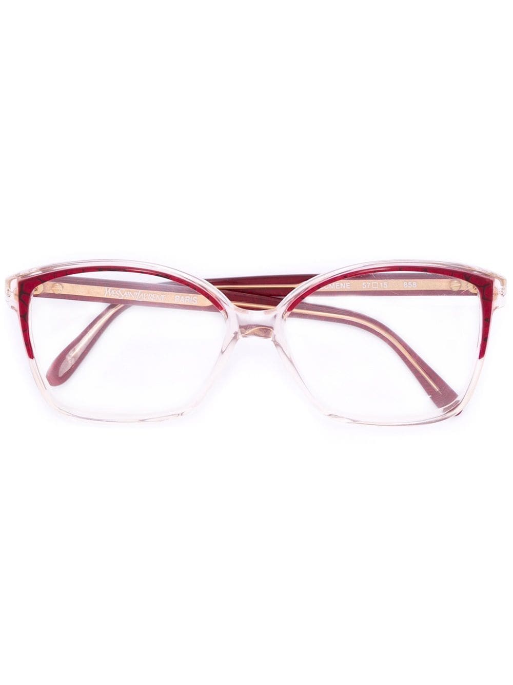 фото Yves Saint Laurent Pre-Owned очки в квадратной оправе