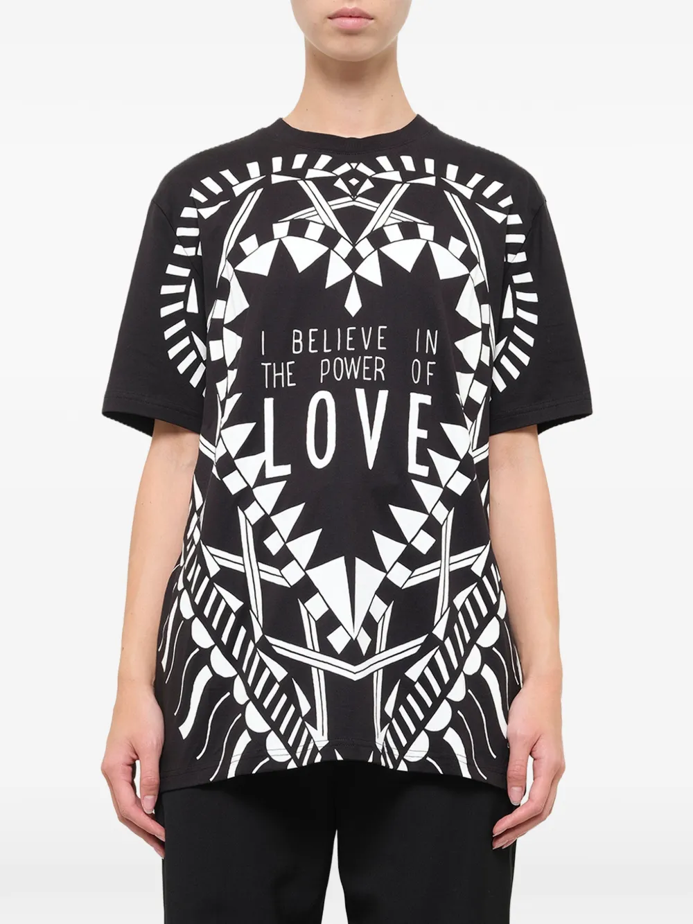 Givenchy T-Shirt mit "I Believe in the Power of Love"-Print - Schwarz