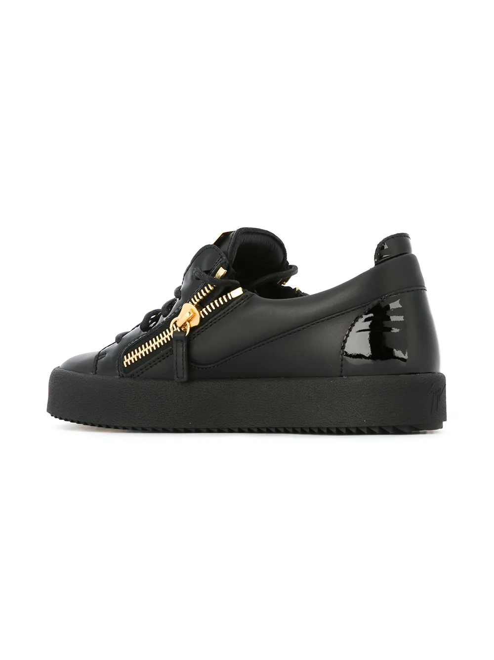 Giuseppe Zanotti side zip detail sneakers Zwart