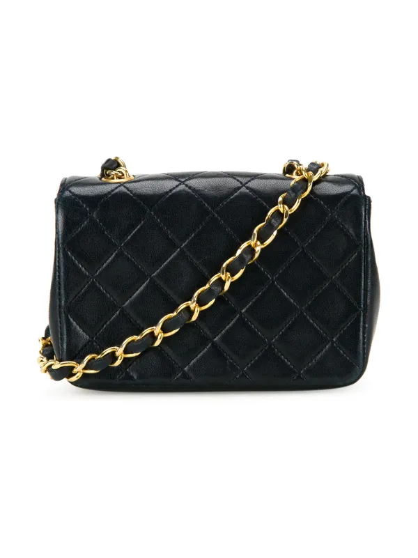 CHANEL Pre-Owned キルティングバッグ マイクロ | ブルー | FARFETCH JP