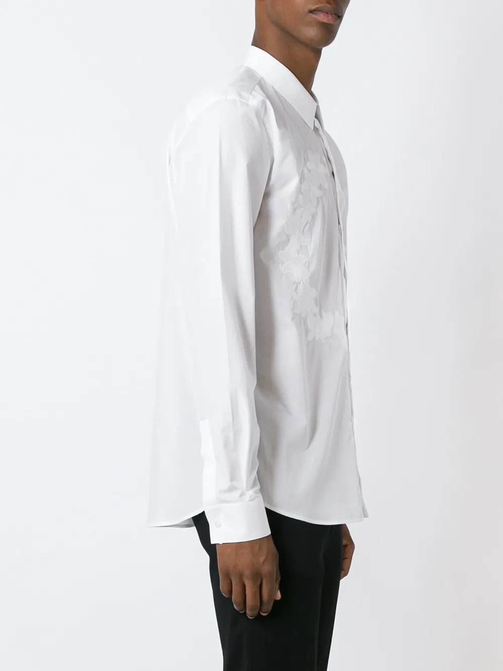 Givenchy flower crown embroidered shirt Wit