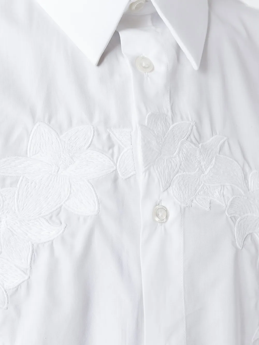 Givenchy flower crown embroidered shirt Wit