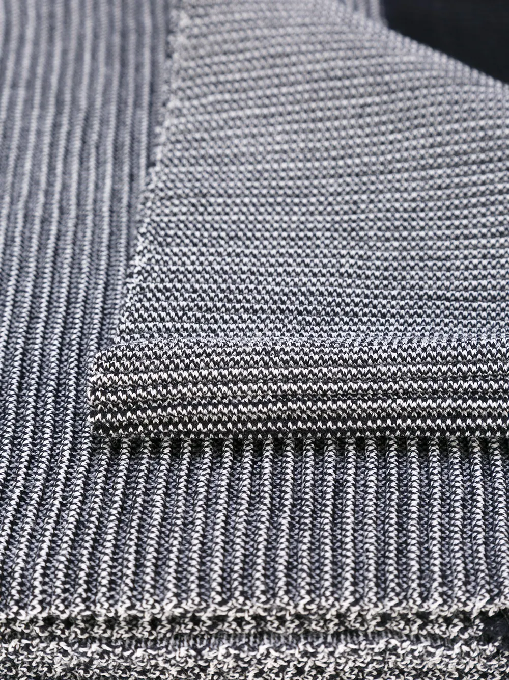 Thom Browne ribbed scarf Zwart