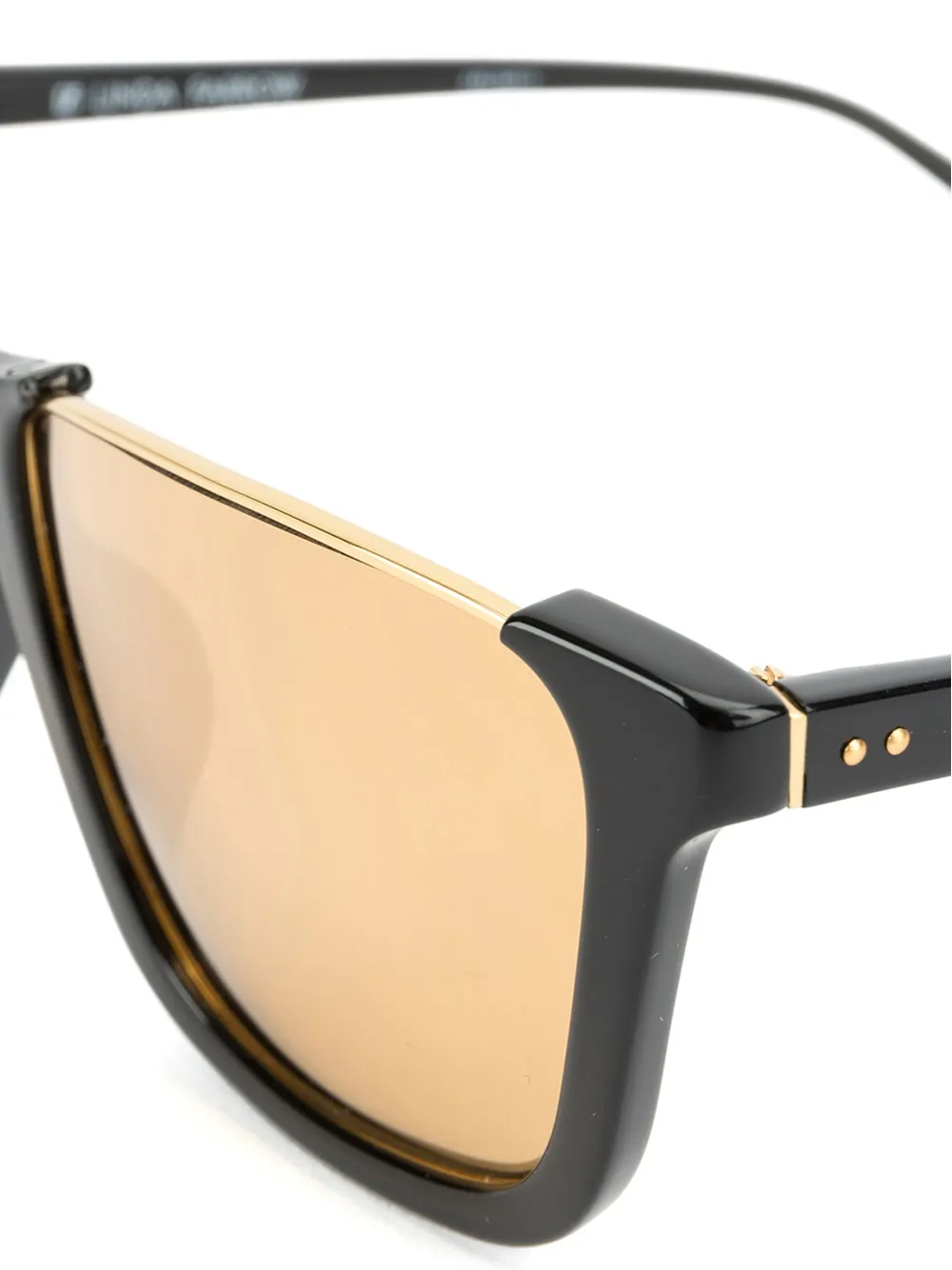 Linda Farrow oversized square shaped sunglasses Zwart