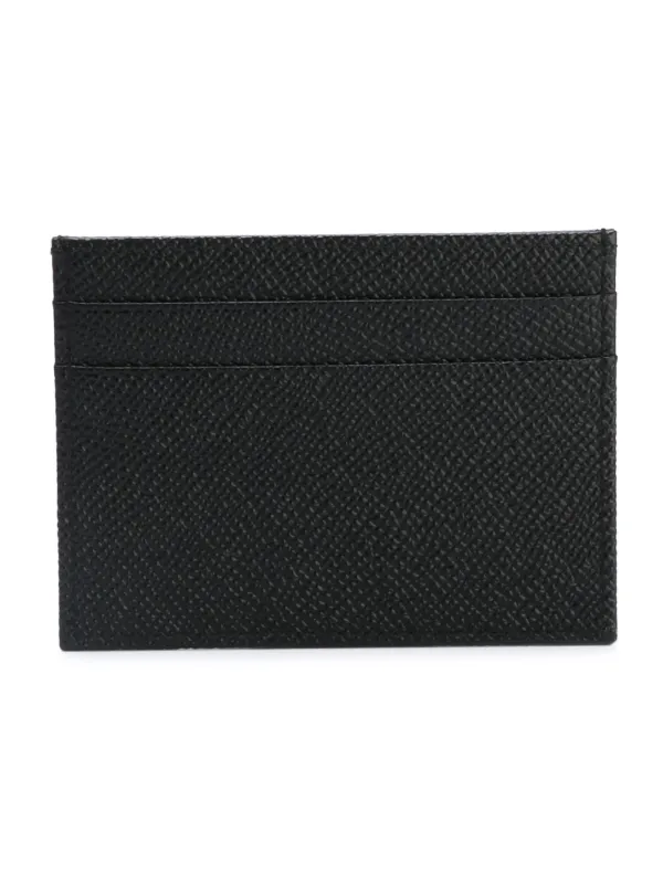 【関税＆送料込み】Dolce & Gabbana Black Leather Card Holde Calfskin DG Logo card holder in Black for Women | Dolce&Gabbana®