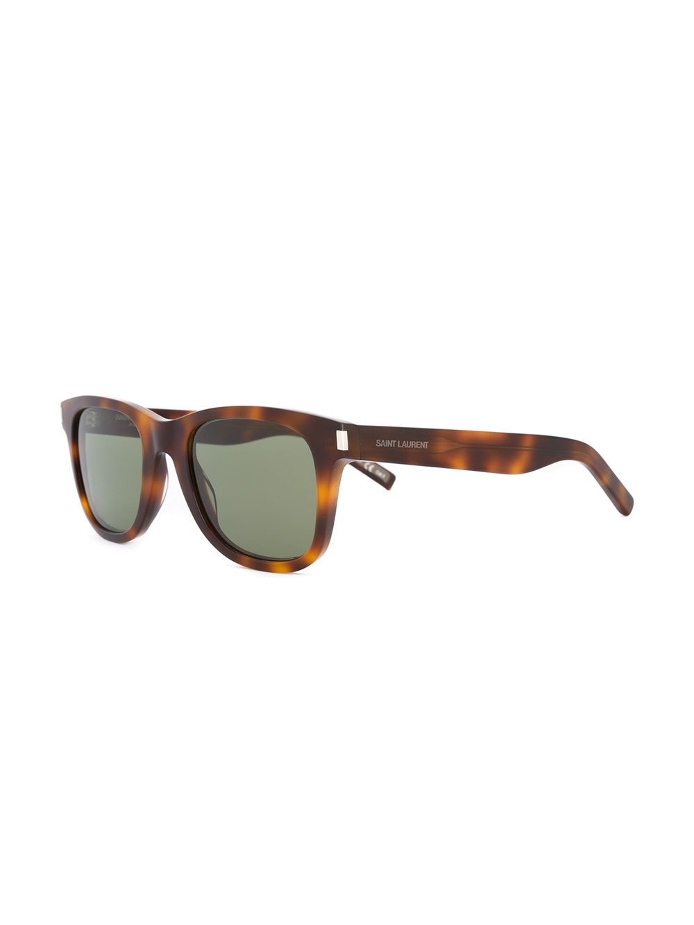 Shop Saint Laurent Classic 51 Square-frame Sunglasses In Brown
