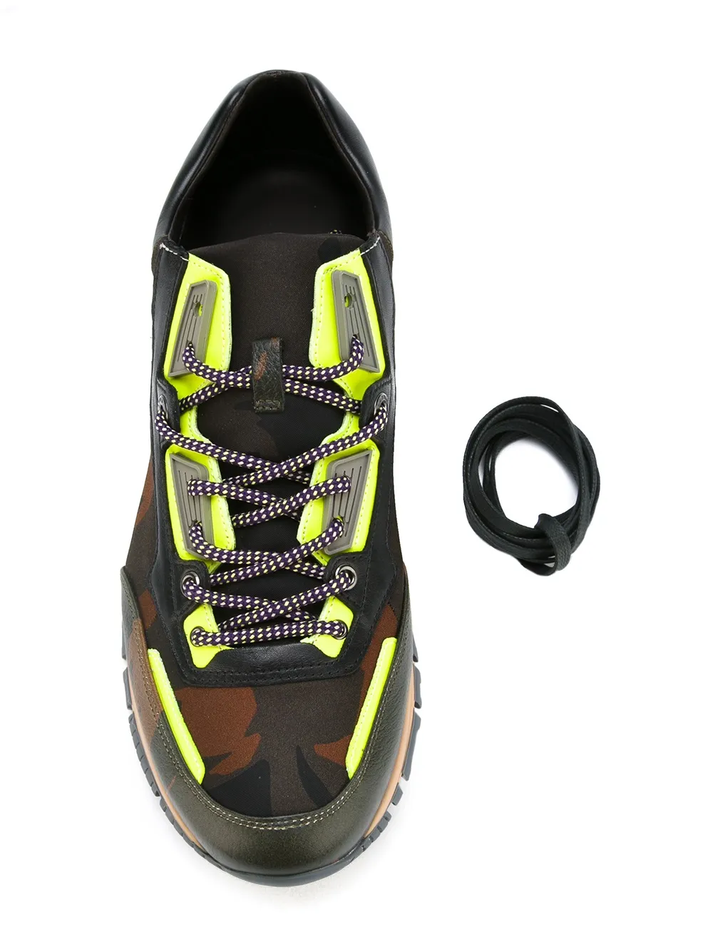 Lanvin paneled sneakers Groen