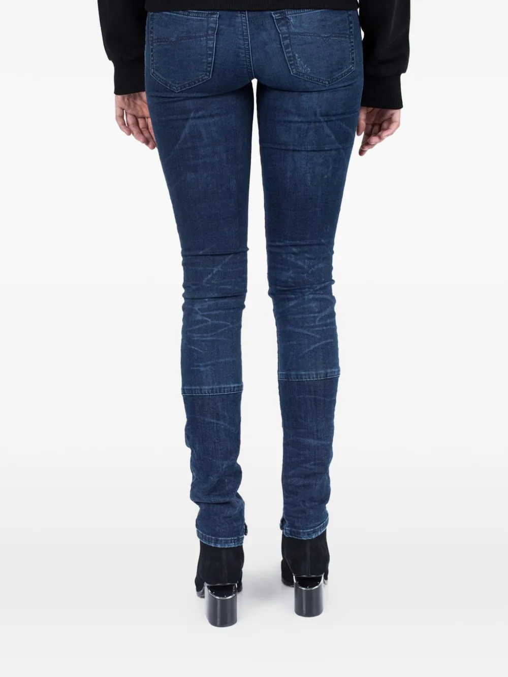Diesel Grupee-Ne distressed jeans Blauw