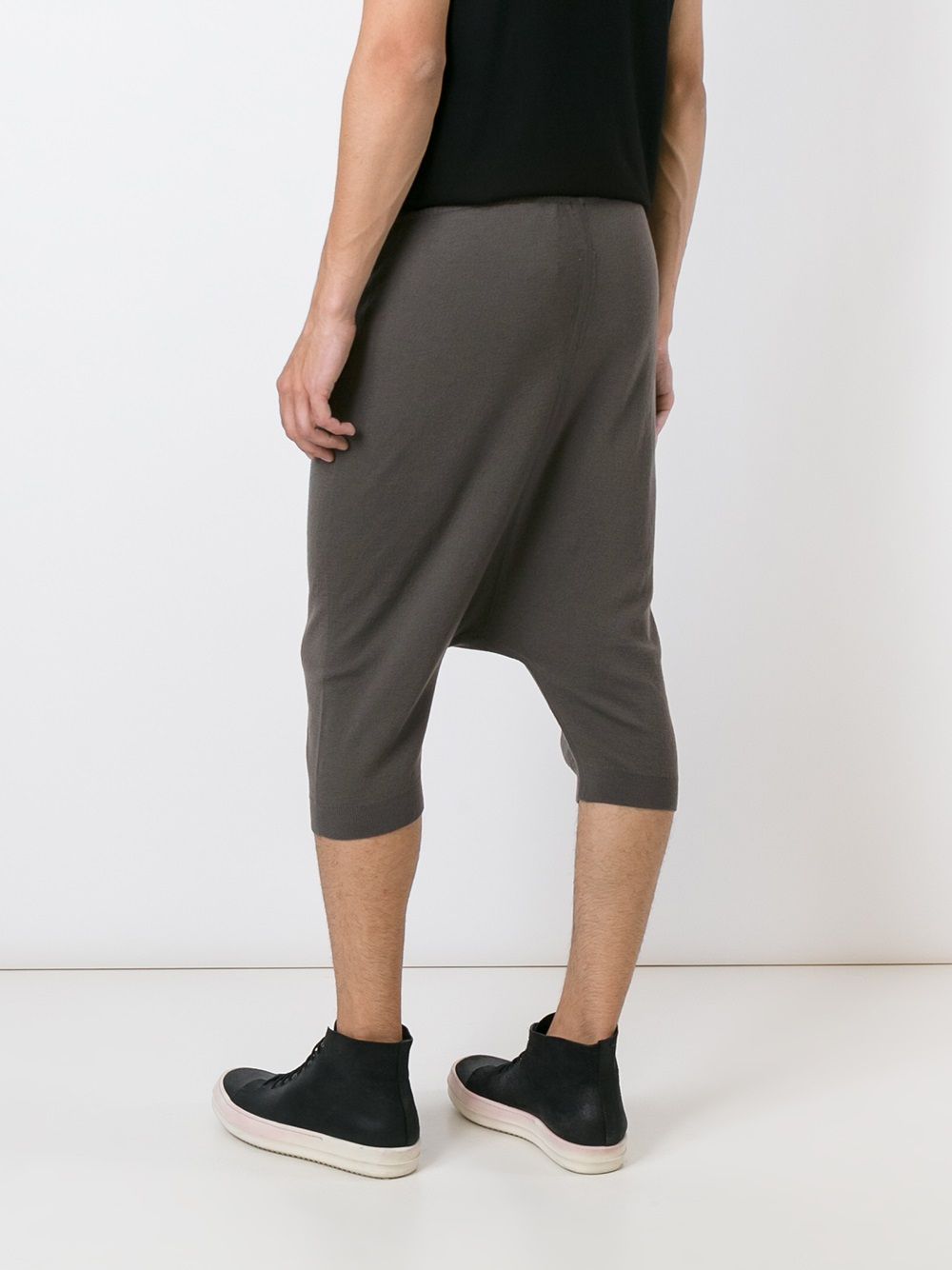 rick owens drop crotch joggers