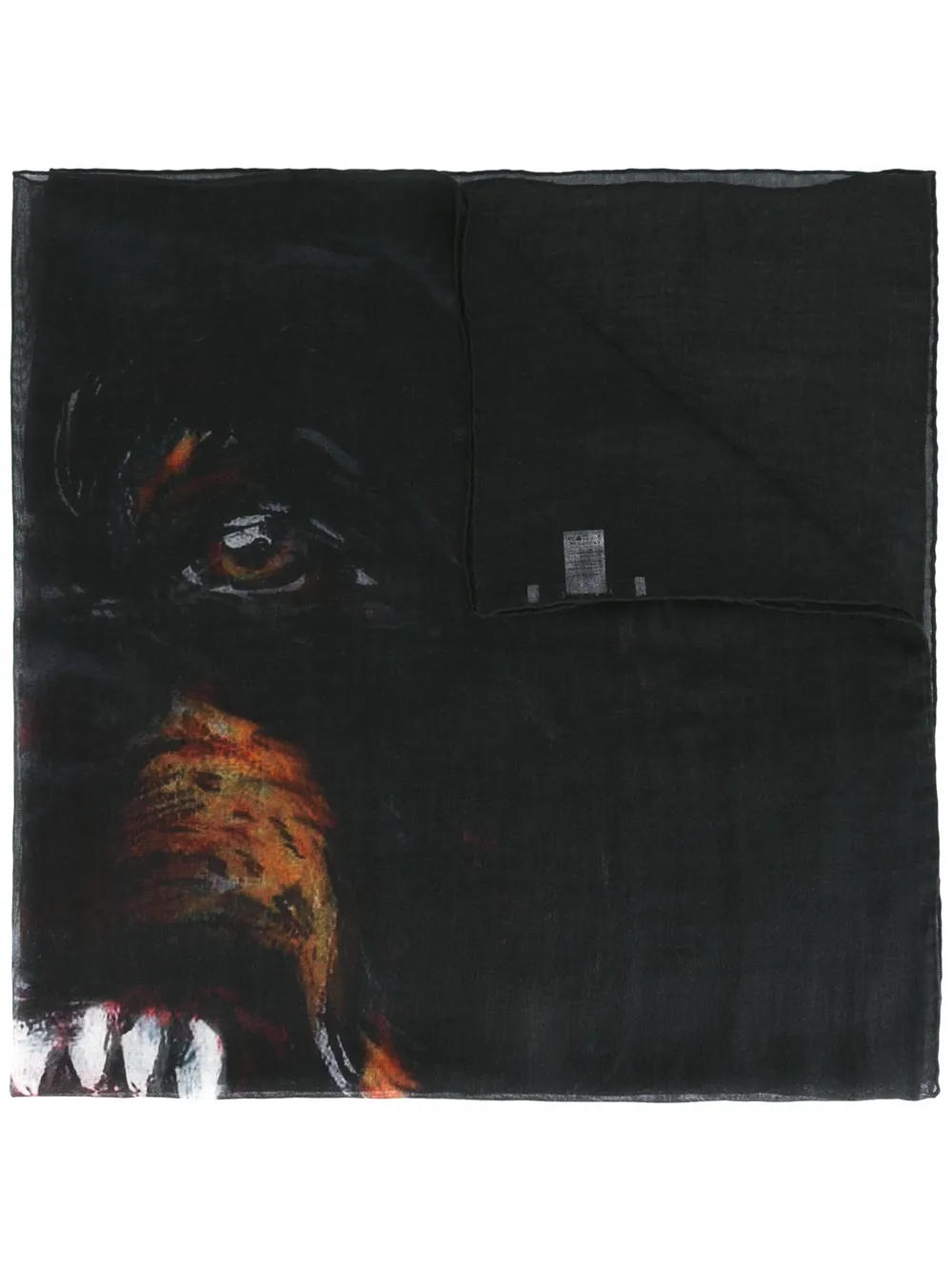 Givenchy Rottweiler Print Scarf In Black