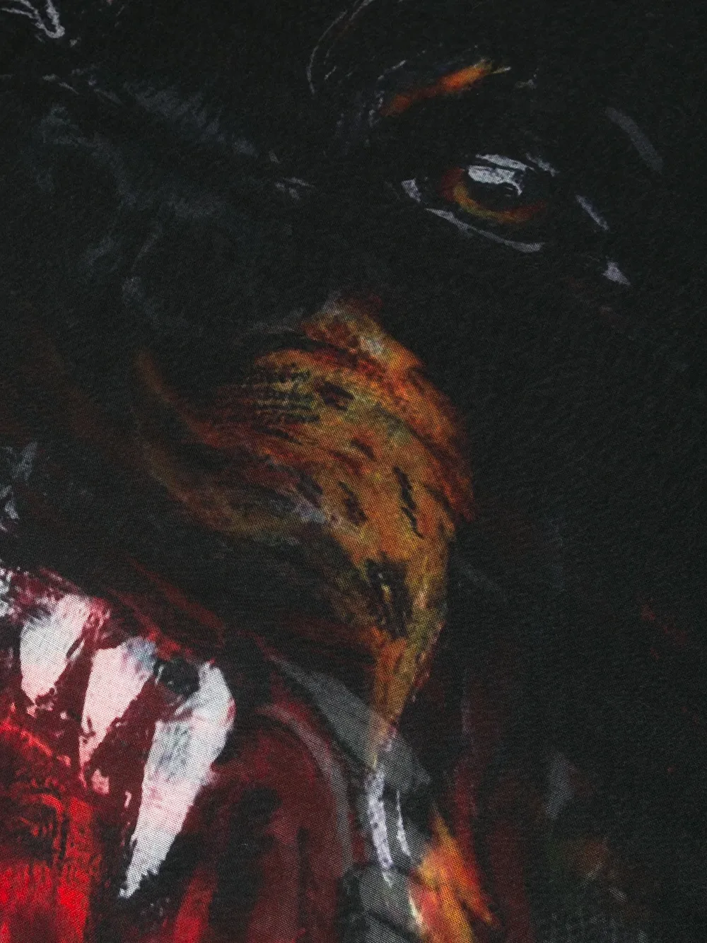  Givenchy Pashmina Con Estampado De Rottweiler - Negro 