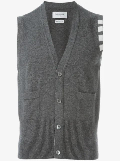 Thom Browne sleeveless buttoned cardigan