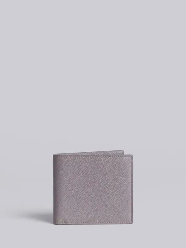 Billfold Wallet In Grey Pebble Grain