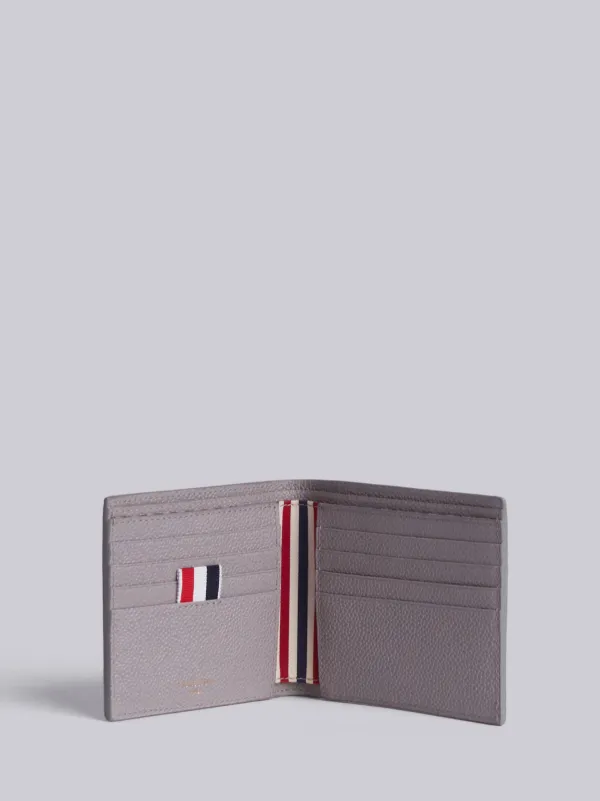 Billfold Wallet In Grey Pebble Grain