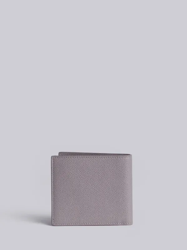 Billfold Wallet In Grey Pebble Grain