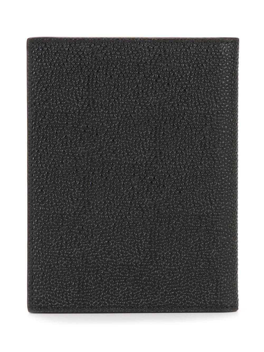 Thom Browne paspoorthouder met korrelige structuur - Zwart