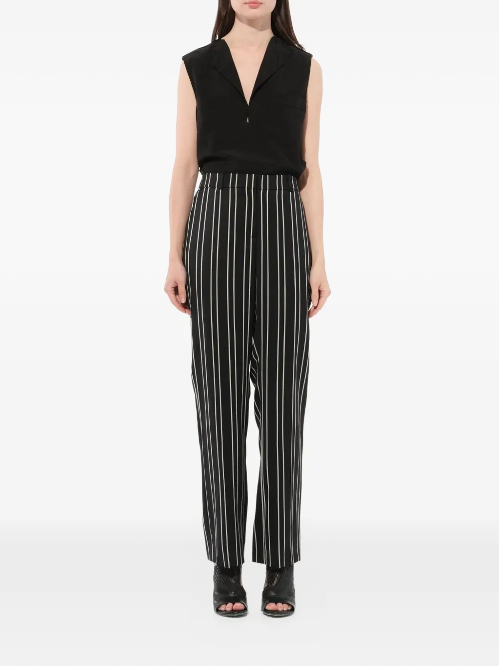 Givenchy monochrome stripe trousers Zwart