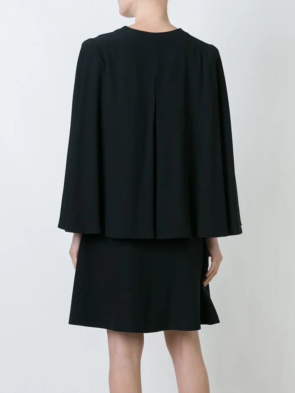 Alexander McQueen flared cape dress Zwart
