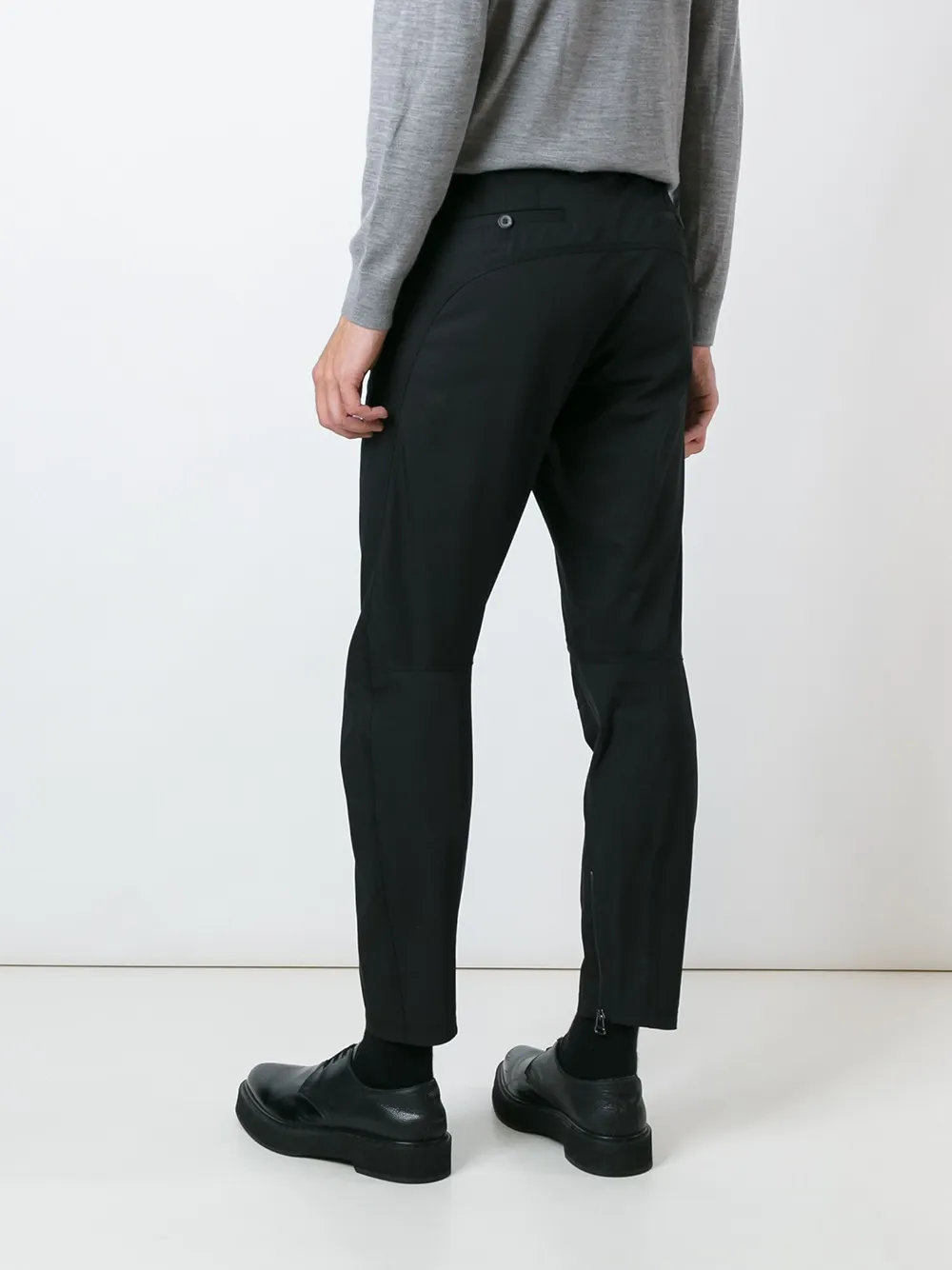 Lanvin tapered leg trousers Zwart