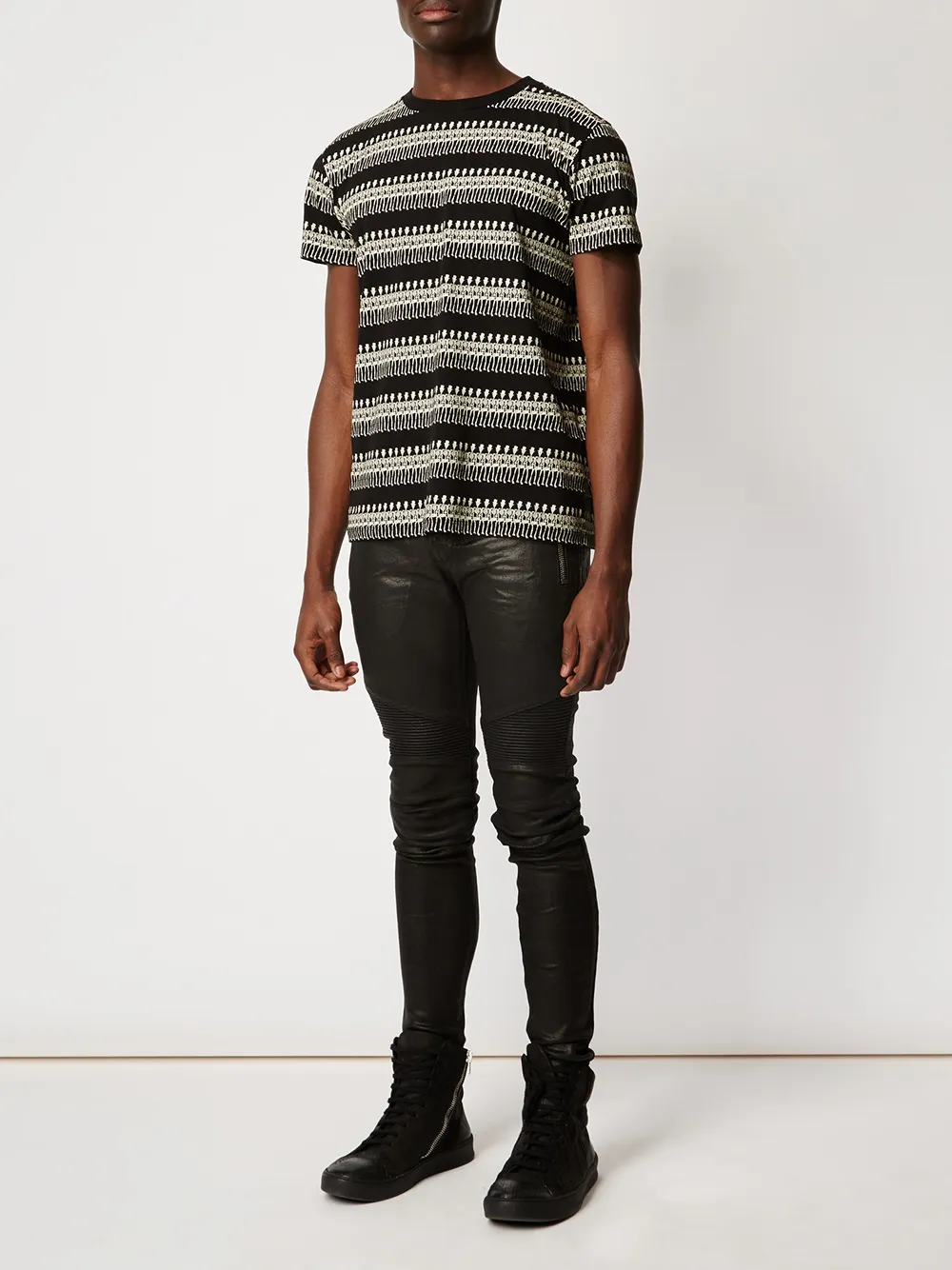 Balmain biker jeans - Zwart