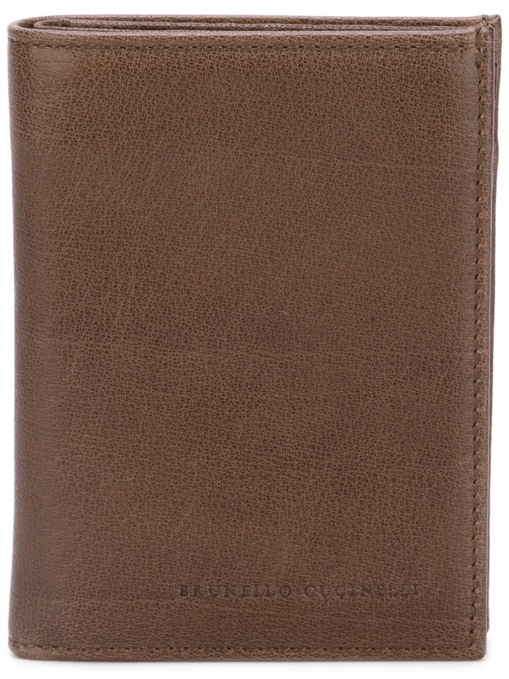 Brunello Cucinelli embossed logo wallet - Marrone