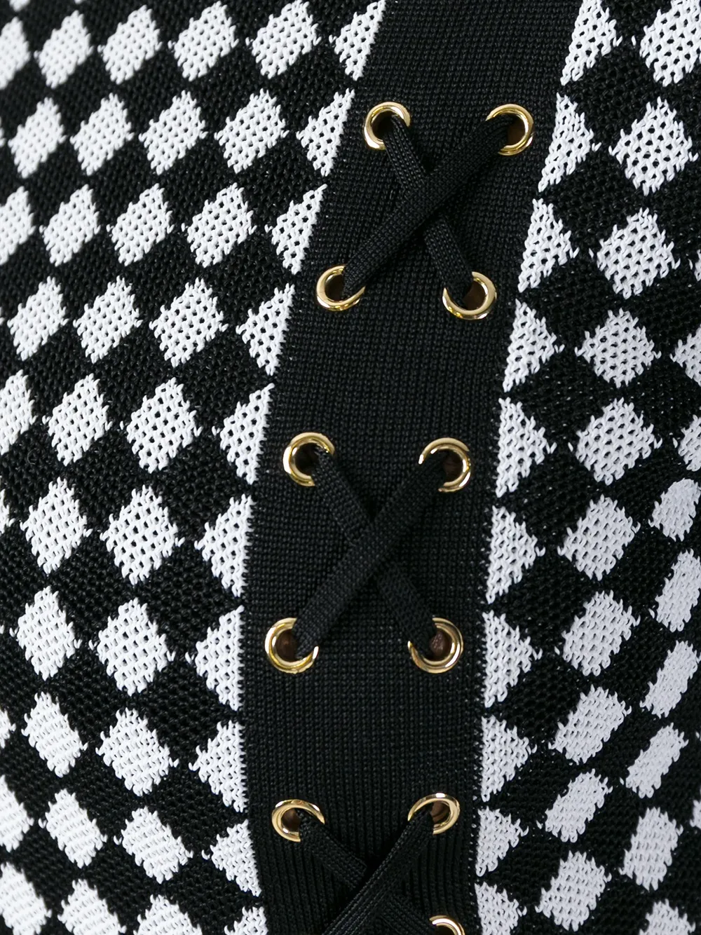 Balmain checked knit dress Zwart