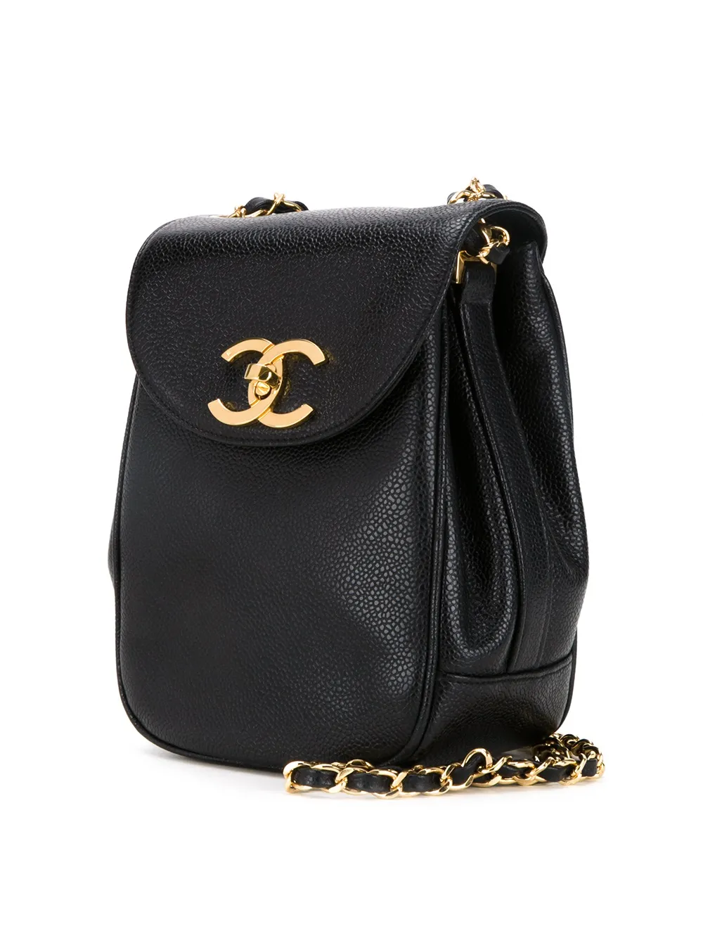 Pre-owned Chanel Flap Crossbody Bag In Black
