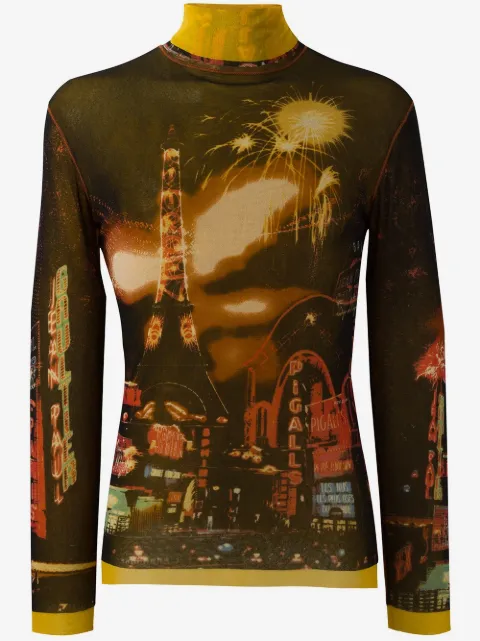 Jean Paul Gaultier Pre-Owned Paris print top 