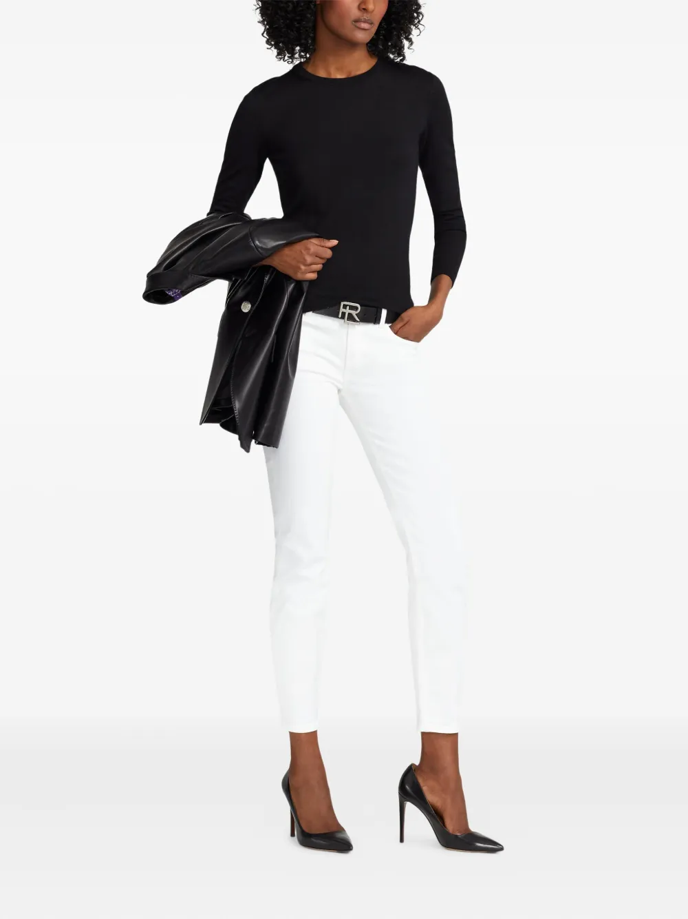 Ralph Lauren Collection crew neck sweater Zwart