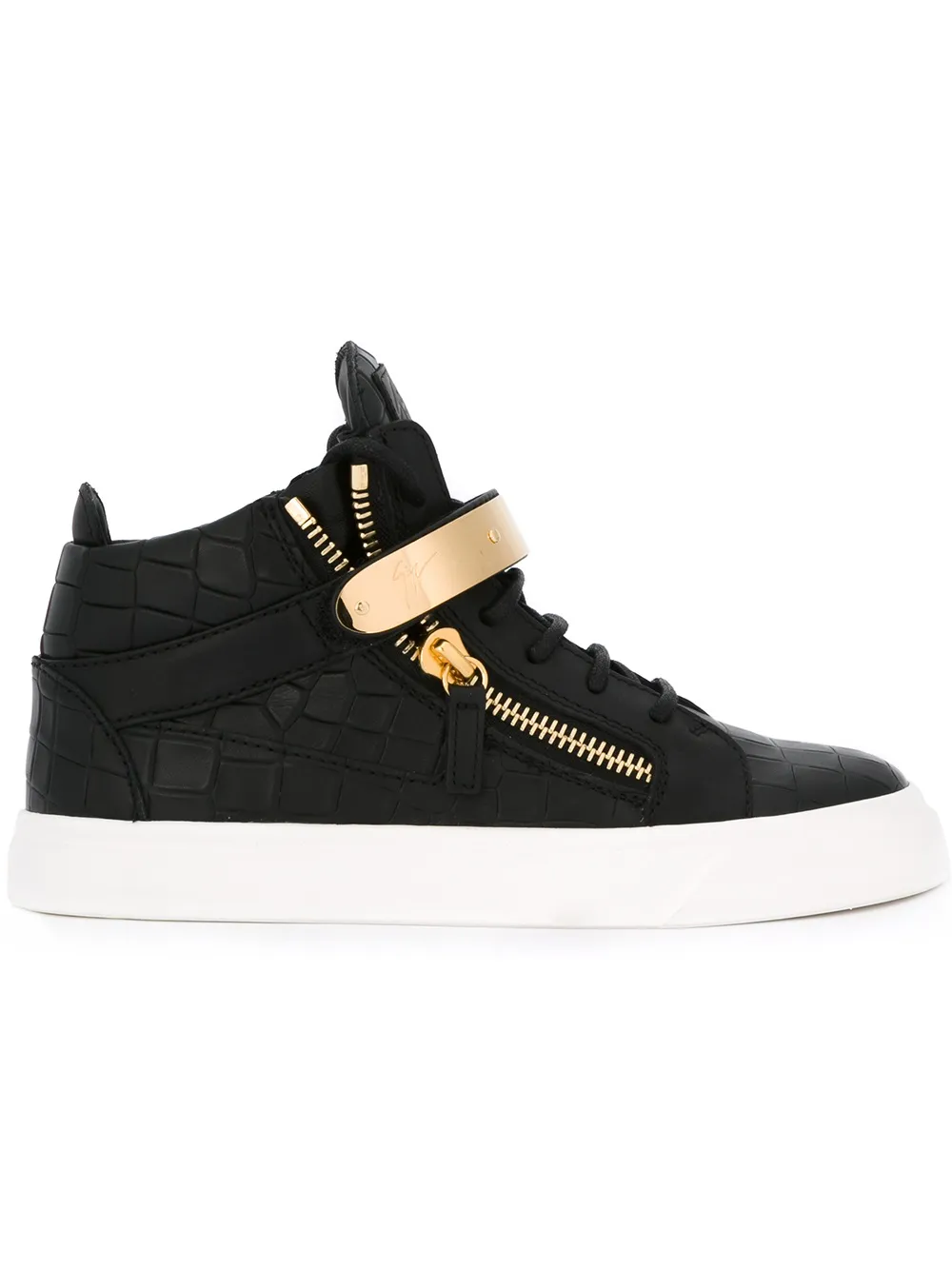 Giuseppe Zanotti side zip hi-top sneakers - Nero
