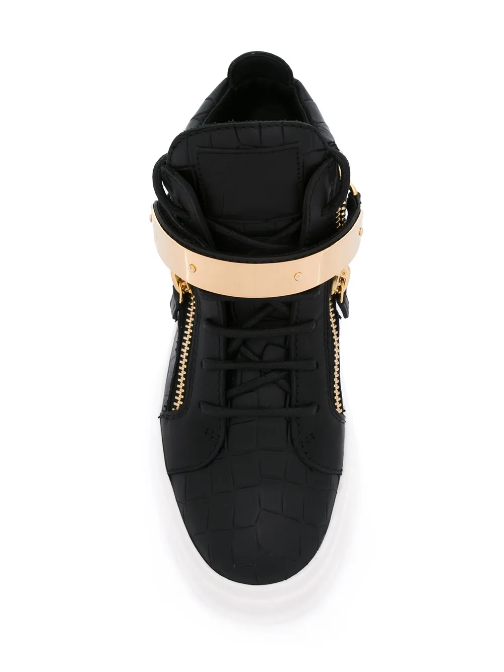 Giuseppe Zanotti side zip hi-top sneakers Zwart