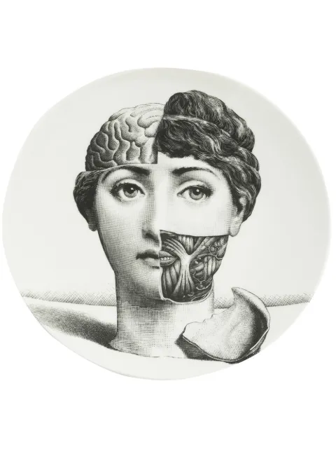 Fornasetti brain portrait printed plate