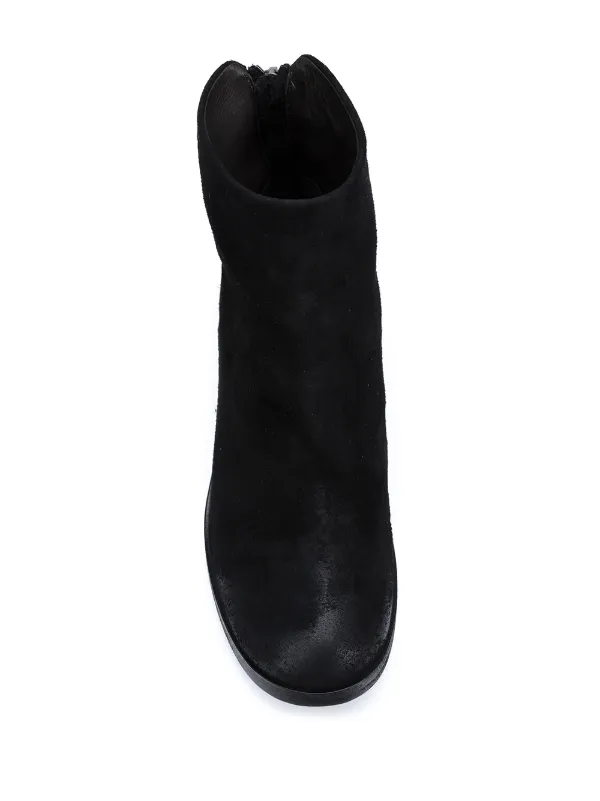 Black suede zip ankle boots best sale