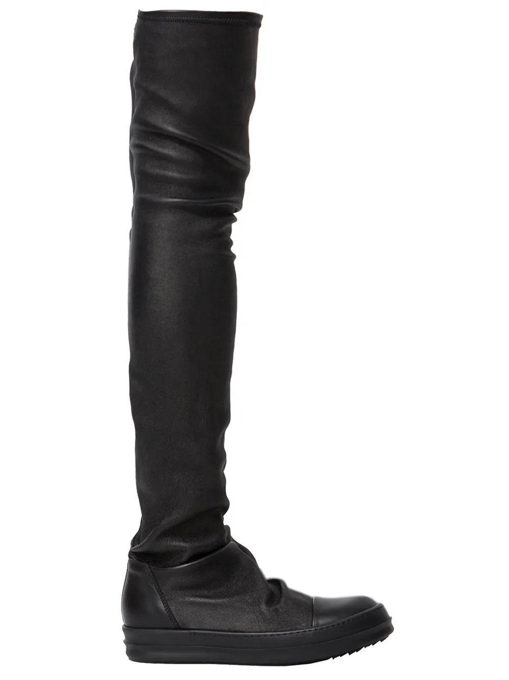 Rick Owens thigh high sneaker boots Black