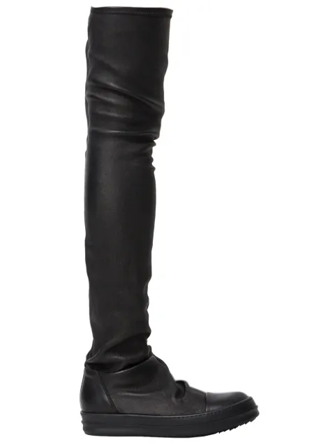Rick Owens Overknee-Stiefel mit runder Kappe