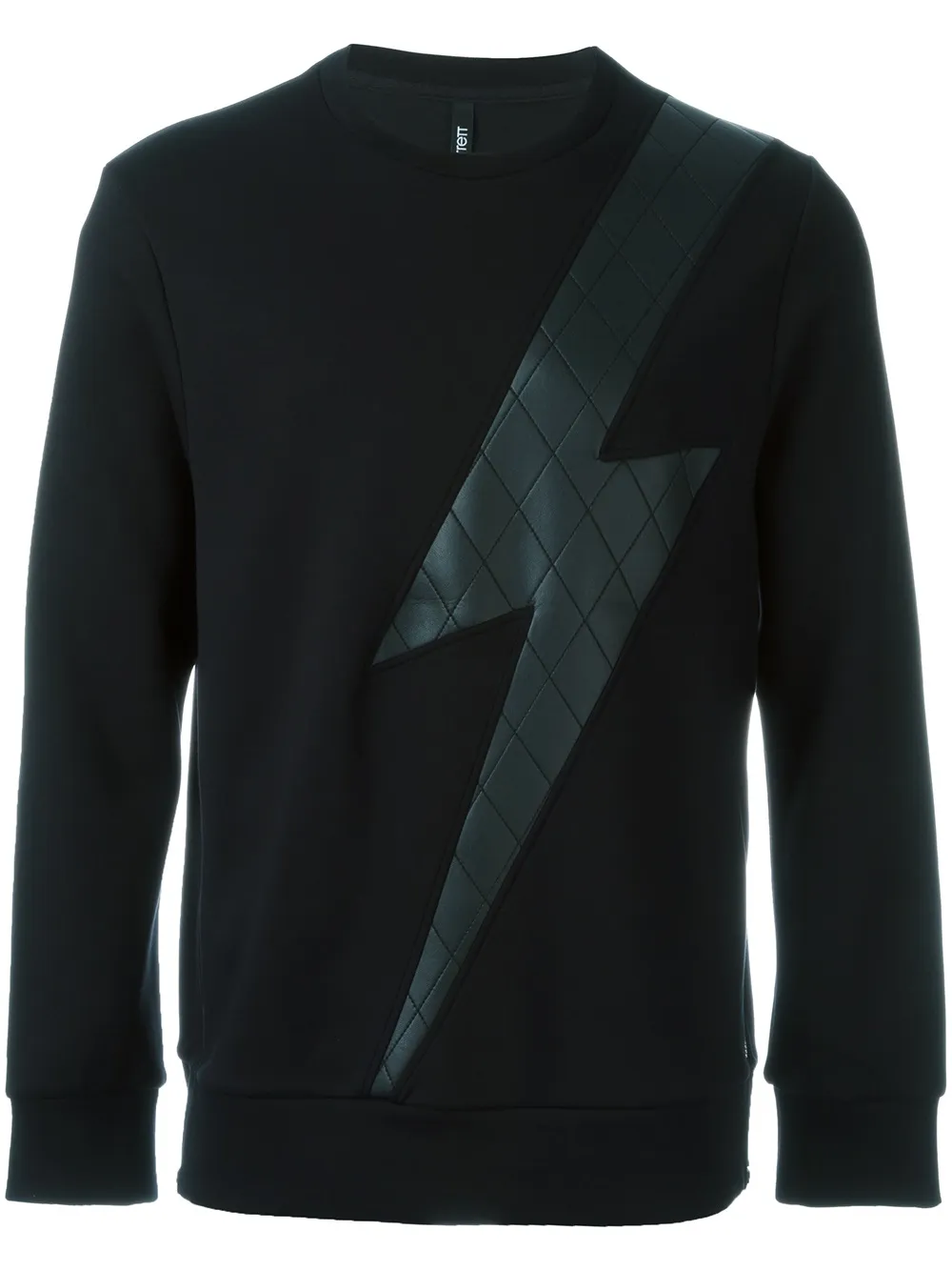 Neil Barrett lightning bolt patch sweatshirt - Nero