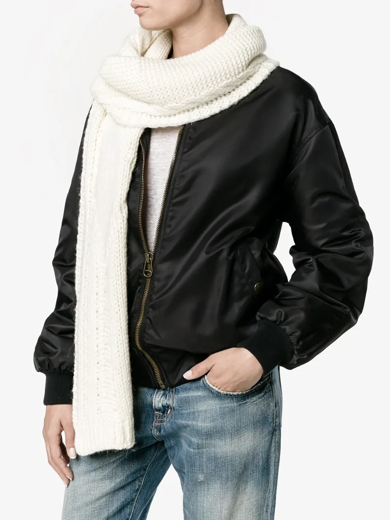 Moncler cable knit scarf