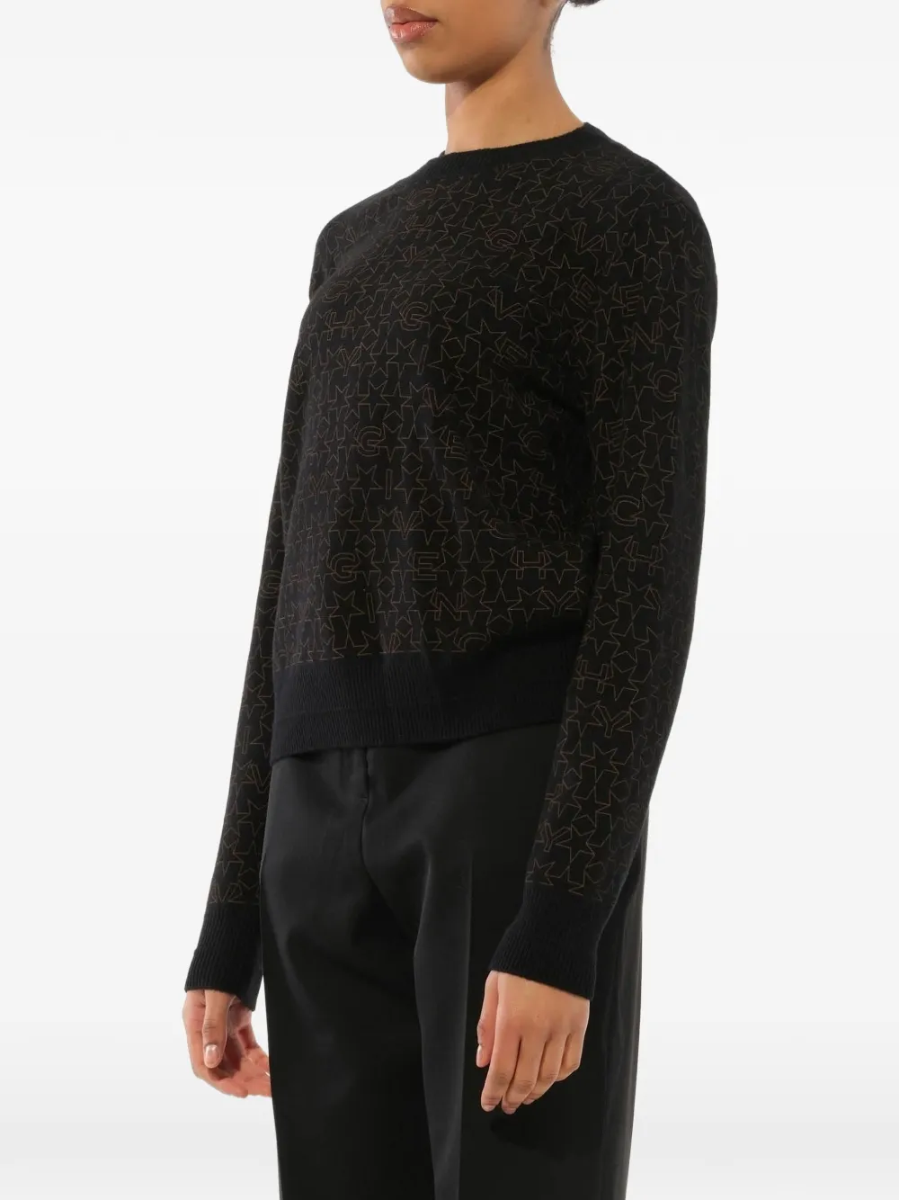  Givenchy Pullover Mit Sterne Print   Schwarz 