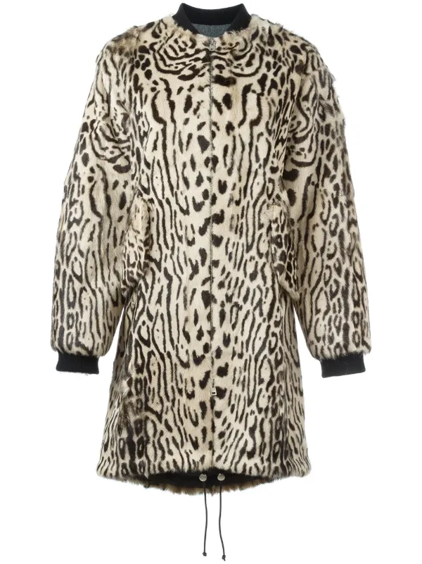 Giambattista Valli Animal Print Coat in Neutrals