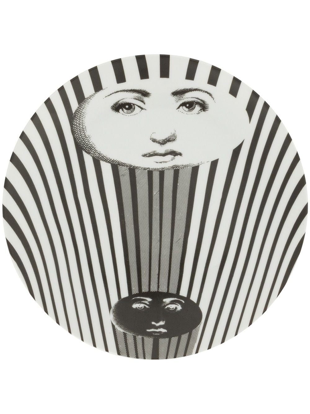 Fornasetti Surrealist Plate In Black
